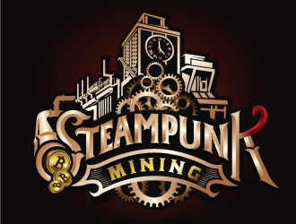 Steampunk Mining logo design by REDCROW