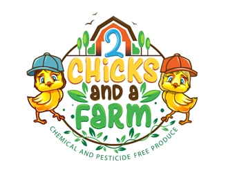 2 Chicks and a Farm logo design by DreamLogoDesign