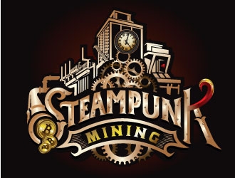 Steampunk Mining logo design by REDCROW