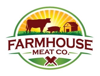 Farmhouse Meat Co. logo design by ruki