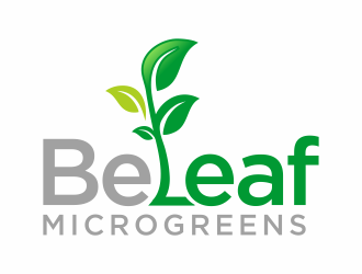 Be Leaf Microgreens  logo design by hidro