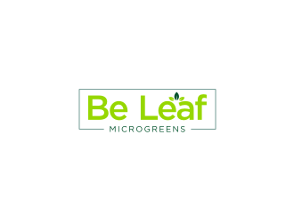 Be Leaf Microgreens  logo design by dewipadi