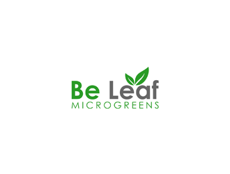 Be Leaf Microgreens  logo design by johana