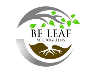 Be Leaf Microgreens  logo design by jetzu