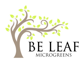 Be Leaf Microgreens  logo design by jetzu