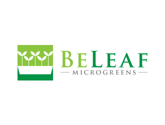 Be Leaf Microgreens  logo design by lexipej