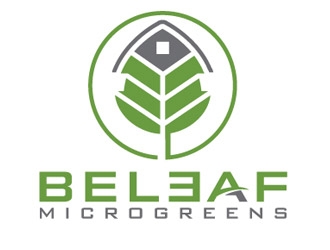 Be Leaf Microgreens  logo design by shere