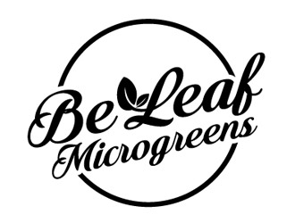 Be Leaf Microgreens  logo design by shere