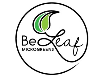 Be Leaf Microgreens  logo design by shere