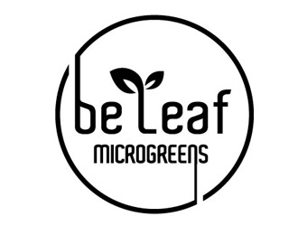 Be Leaf Microgreens  logo design by shere