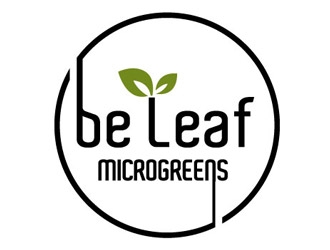 Be Leaf Microgreens  logo design by shere