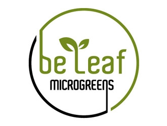 Be Leaf Microgreens  logo design by shere