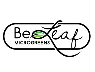 Be Leaf Microgreens  logo design by shere