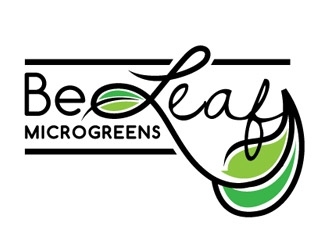 Be Leaf Microgreens  logo design by shere