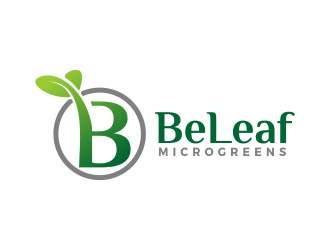 Be Leaf Microgreens  logo design by SmartTaste