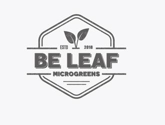 Be Leaf Microgreens  logo design by gilkkj