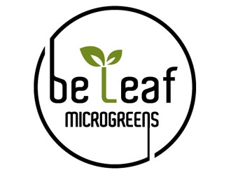 Be Leaf Microgreens  logo design by shere