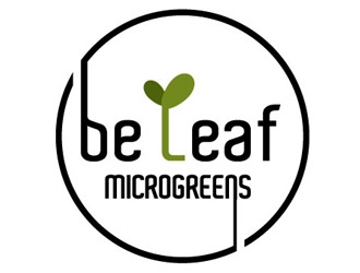 Be Leaf Microgreens  logo design by shere