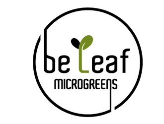 Be Leaf Microgreens  logo design by shere