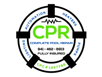 Complete Pool repair  logo design by harrysvellas