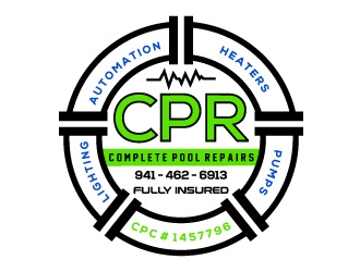 Complete Pool repair  logo design by harrysvellas