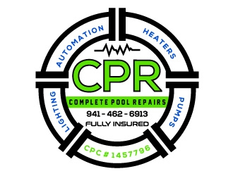 Complete Pool repair  logo design by harrysvellas