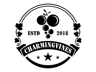 CharmingVines logo design by cikiyunn