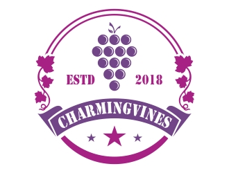 CharmingVines logo design by cikiyunn