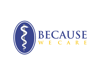 Because We Care logo design by EkoBooM