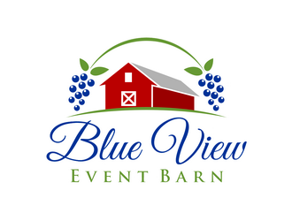 Blue View Event Barn logo design by haze