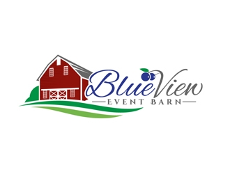 Blue View Event Barn logo design by DreamLogoDesign