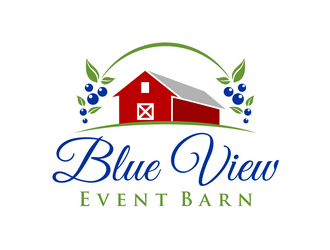 Blue View Event Barn logo design by haze