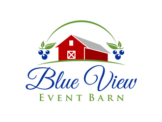 Blue View Event Barn logo design by haze