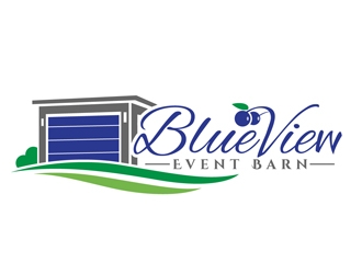 Blue View Event Barn logo design by DreamLogoDesign