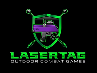 Lasertag Outdoor Combat Games logo design by DreamLogoDesign