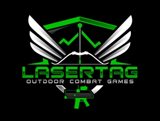 Lasertag Outdoor Combat Games logo design by DreamLogoDesign