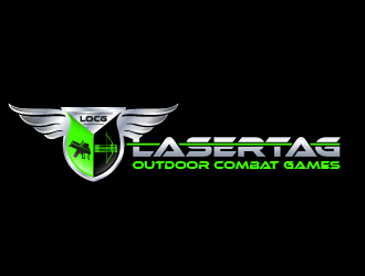 Lasertag Outdoor Combat Games logo design by prodesign