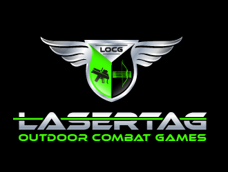 Lasertag Outdoor Combat Games logo design by prodesign