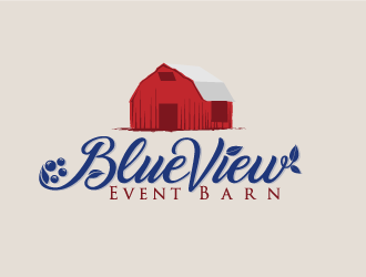 Blue View Event Barn logo design by dondeekenz