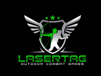 Lasertag Outdoor Combat Games logo design by DreamLogoDesign