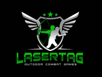 Lasertag Outdoor Combat Games logo design by DreamLogoDesign