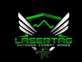 Lasertag Outdoor Combat Games logo design by DreamLogoDesign