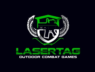 Lasertag Outdoor Combat Games logo design by DreamLogoDesign