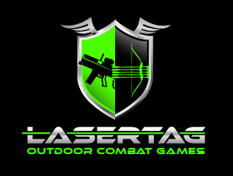 Lasertag Outdoor Combat Games logo design by prodesign