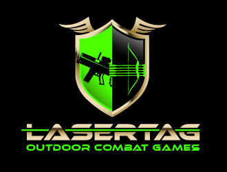 Lasertag Outdoor Combat Games logo design by prodesign