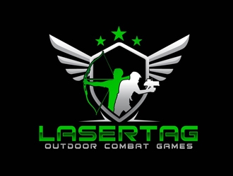 Lasertag Outdoor Combat Games logo design by DreamLogoDesign