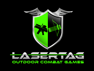 Lasertag Outdoor Combat Games logo design by prodesign