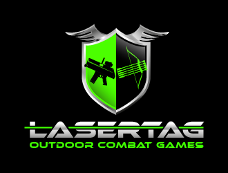 Lasertag Outdoor Combat Games logo design by prodesign