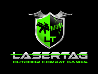 Lasertag Outdoor Combat Games logo design by prodesign