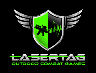 Lasertag Outdoor Combat Games logo design by prodesign